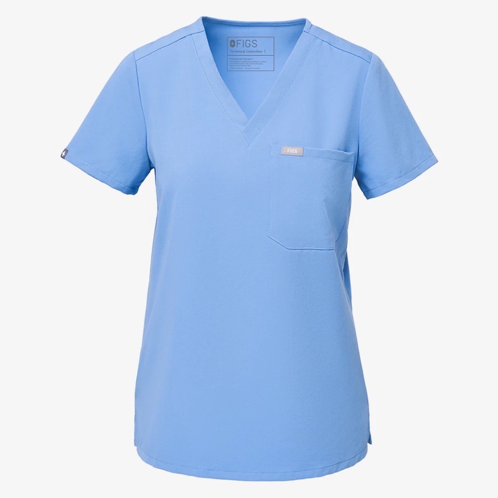 EUC Figs M Catarina Scrub Top  Ceil Blue